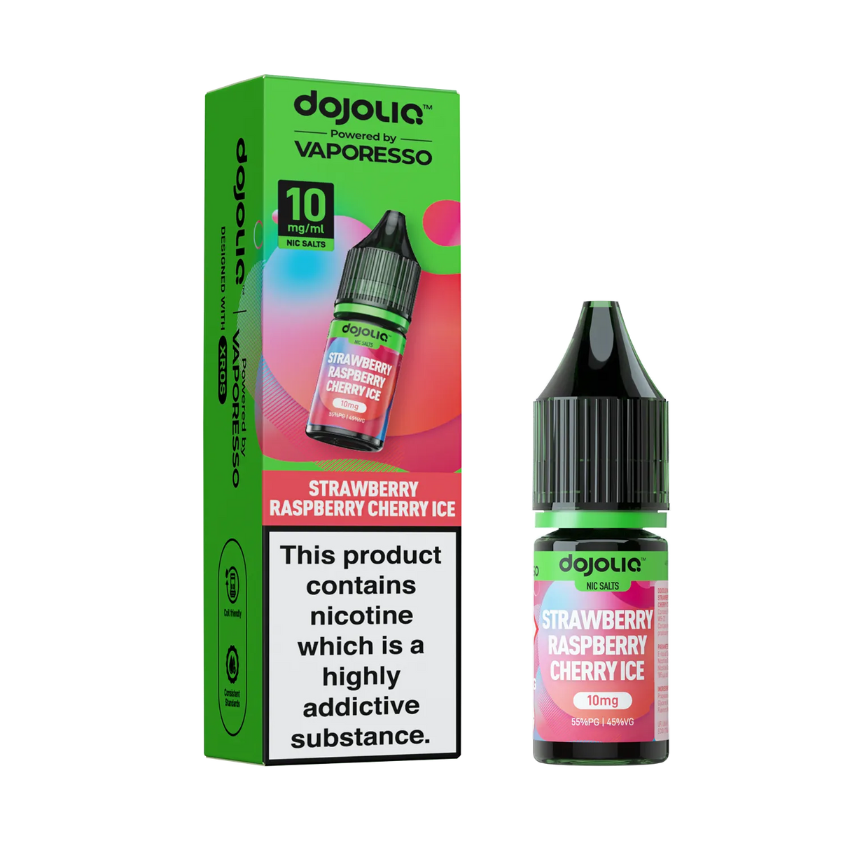 Vaporesso DOJOLIQ - Strawberry Raspberry Cherry Ice Nic Salt 10ml