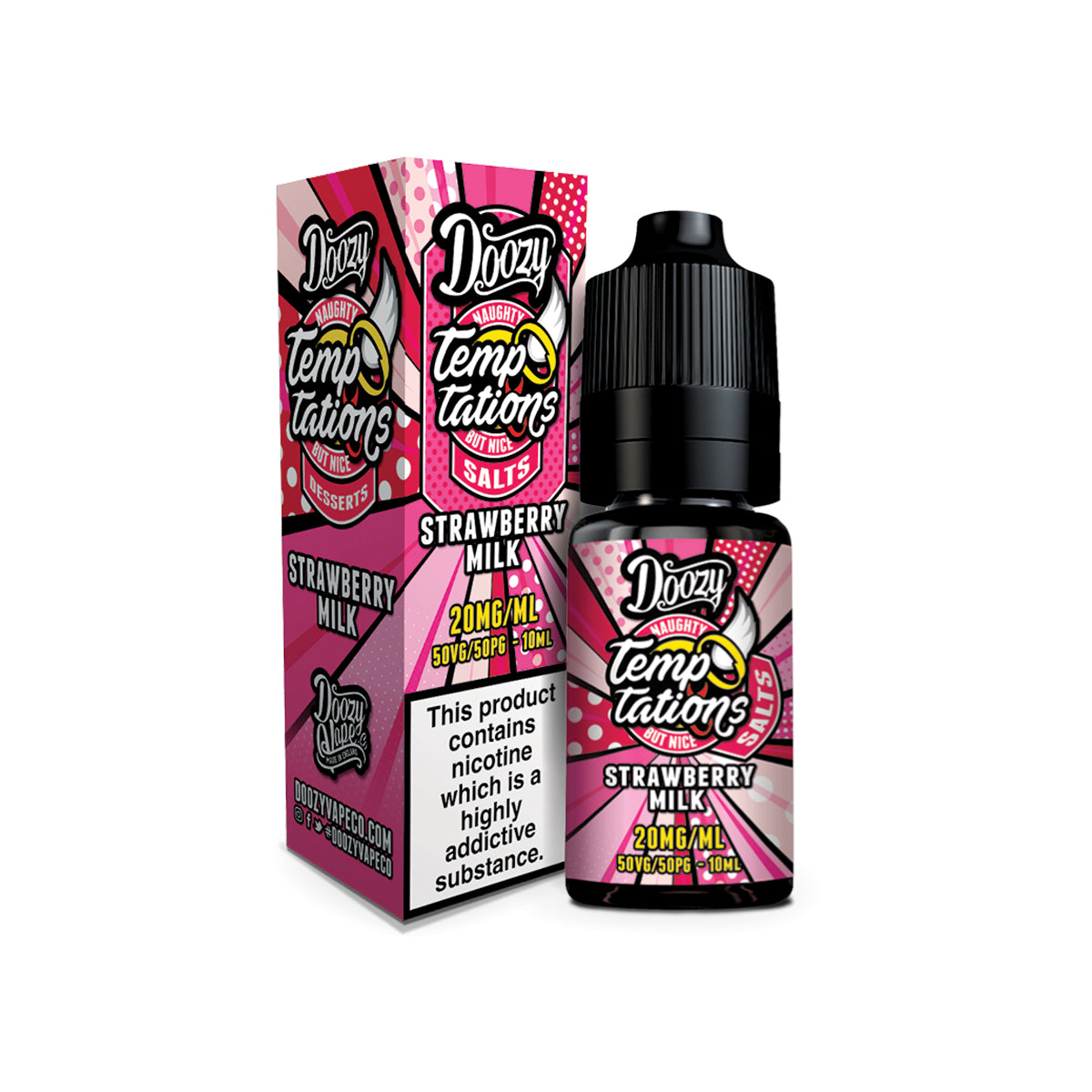 Doozy Temptations - Strawberry Milk Nic Salt