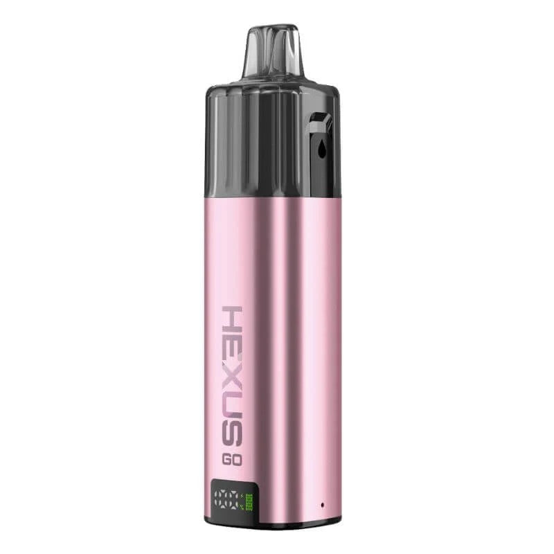a pink hexus go vape kit on a white background