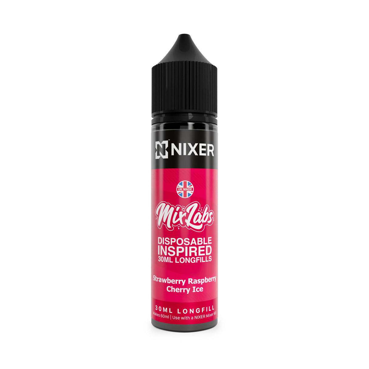 Nixer x Mix Labs - Strawberry Raspberry Cherry Ice 30ml Longfill