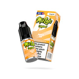Mix Labs Originals Peach Ice nicotine salt 10ml 5mg UK made e-liquid angled bottle and box on white background