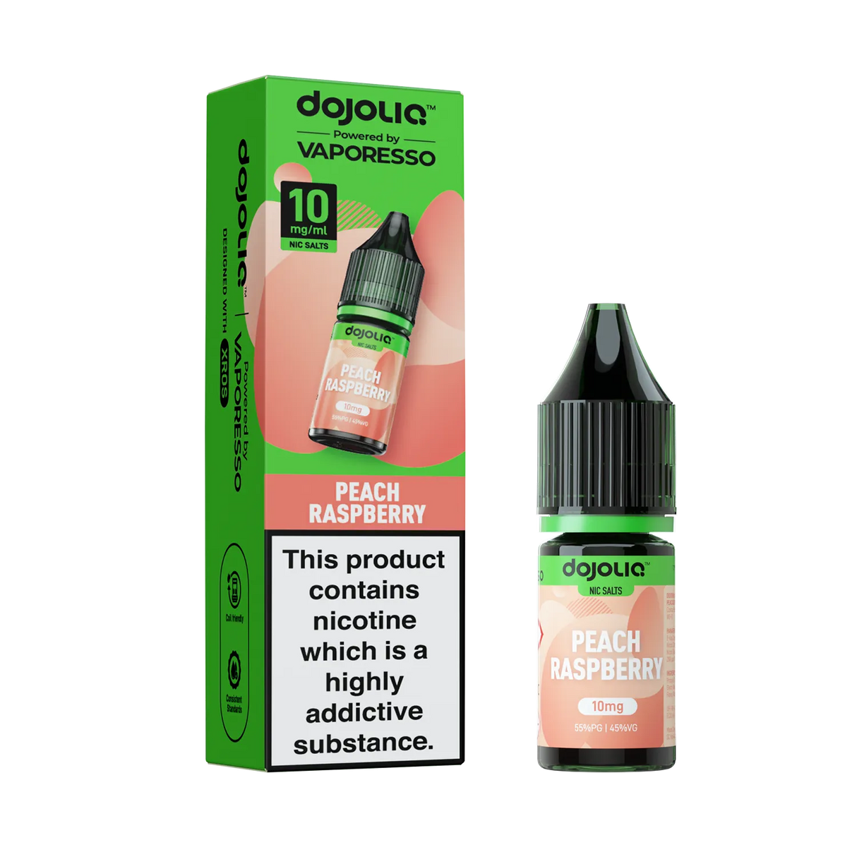 Vaporesso DOJOLIQ - Peach Raspberry Nic Salt 10ml