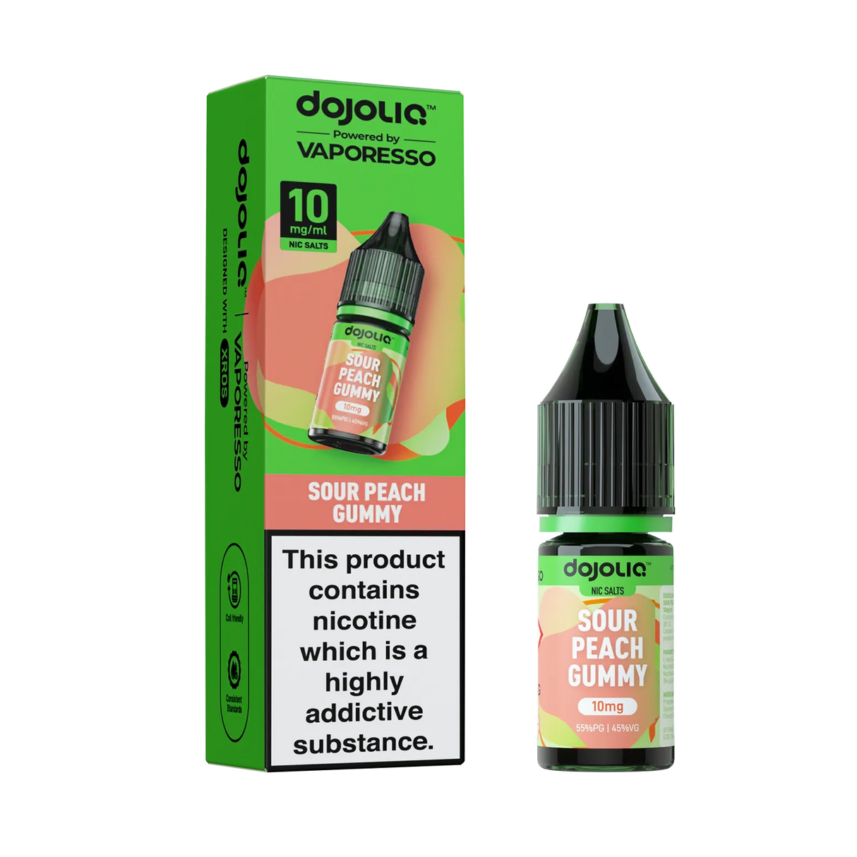 Vaporesso DOJOLIQ - Sour Peach Gummy Nic Salt 10ml