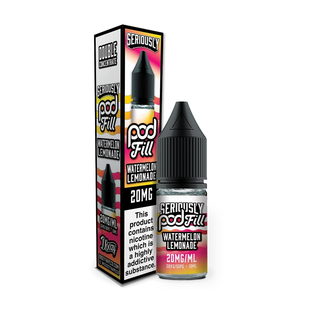 Seriously Pod Fill - Watermelon Lemonade Nic Salt 10ml
