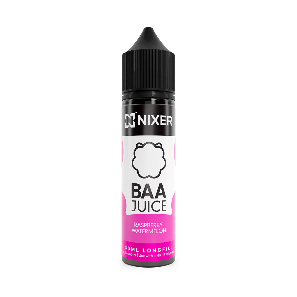 Nixer x Baa Juice - Raspberry Watermelon Ice 30ml Longfill