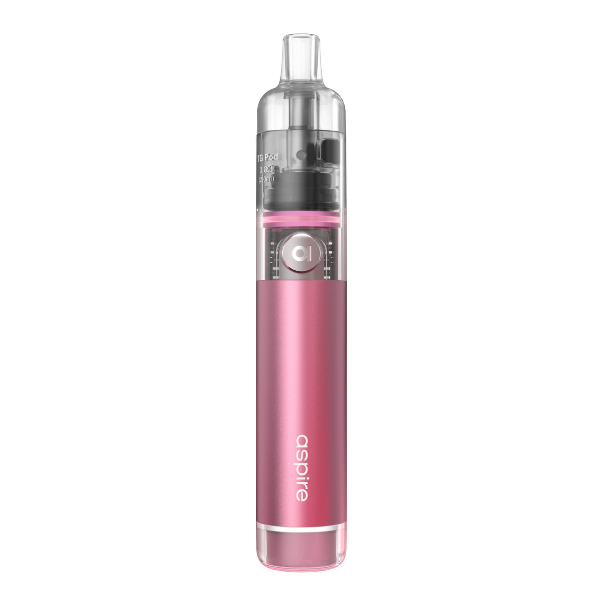 Aspire Cyber G vape kit in Pink featuring metallic finish and transparent top section.